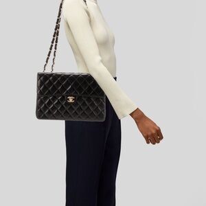 Chanel Classic Black Quilted Shoulder Bag